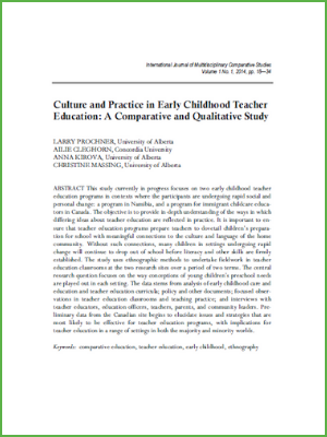 Culture and Practice in Early Childhood Teacher Education - A Comparative and Qualitative Study